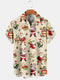 Men's Christmas Funny Graphic Short Sleeve Hawaiian Shirt